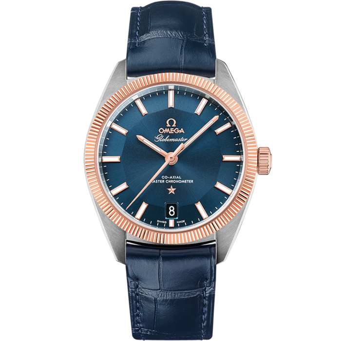 Omega Constellation 39mm Blue Dial Steel & Sedna Gold 130.23.39.21.03.001 - WATCHXNYC