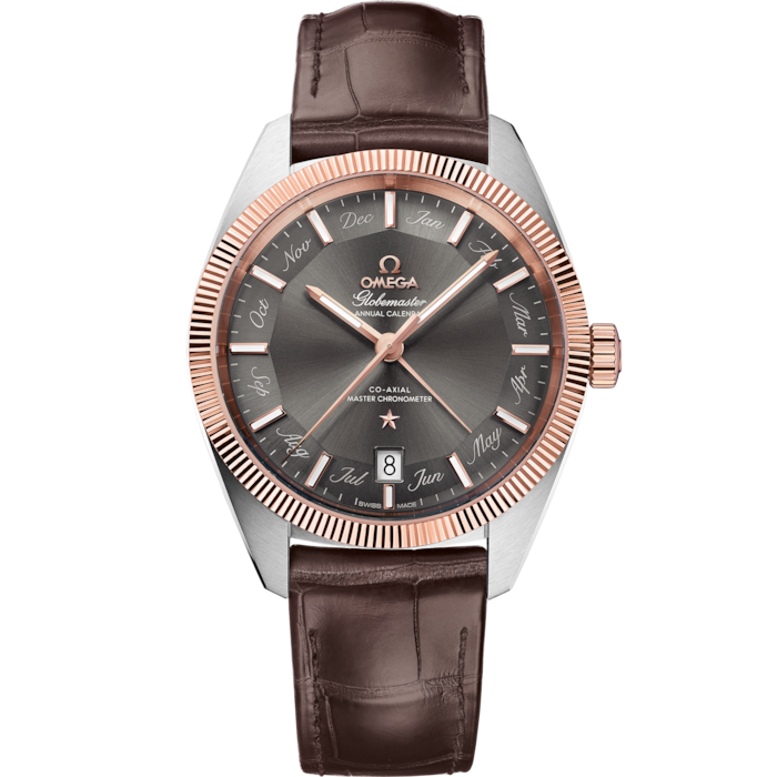 Omega Constellation 41mm Grey Dial Steel & Sedna Gold 130.23.41.22.06.001 - WATCHXNYC
