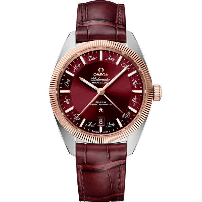 Omega Constellation 41mm Red Dial Steel & Sedna Gold 130.23.41.22.11.001 - WATCHXNYC