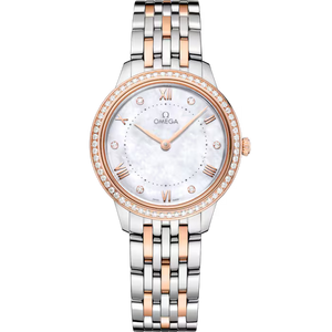 OMEGA De Ville Prestige Quartz 30mm White dial Steel ‑ Sedna™ gold bracelet 434.25.30.60.55.001
