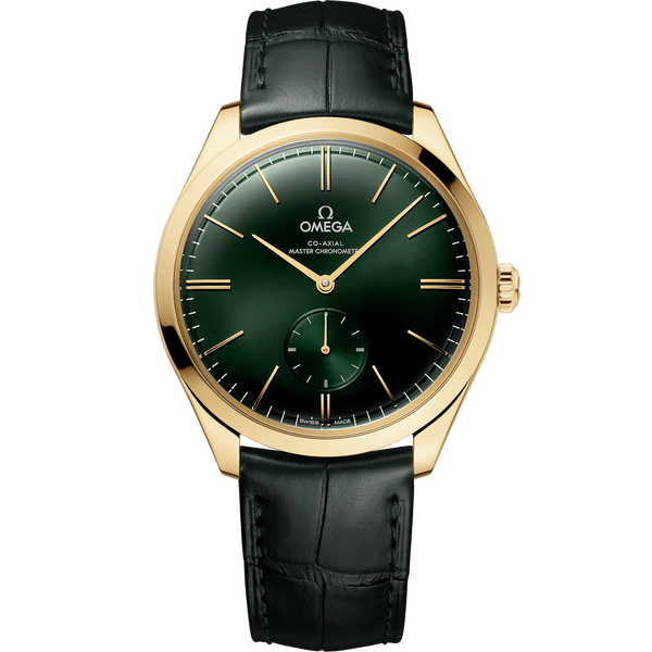 Omega De Ville Trésor 40 mm Green Dial 18k Yellow Gold Strap 435.53.40