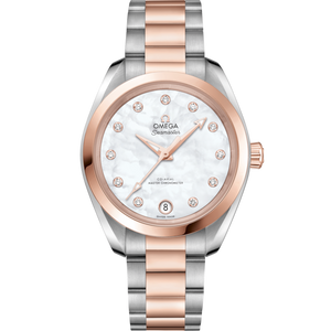 Omega Seamaster Aqua Terra 34mm White Dial Steel & Sedna Gold 220.20.34.20.55.001