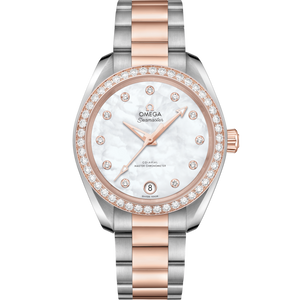 Omega Seamaster Aqua Terra 34mm White Dial Steel & Sedna Gold 220.25.34.20.55.001