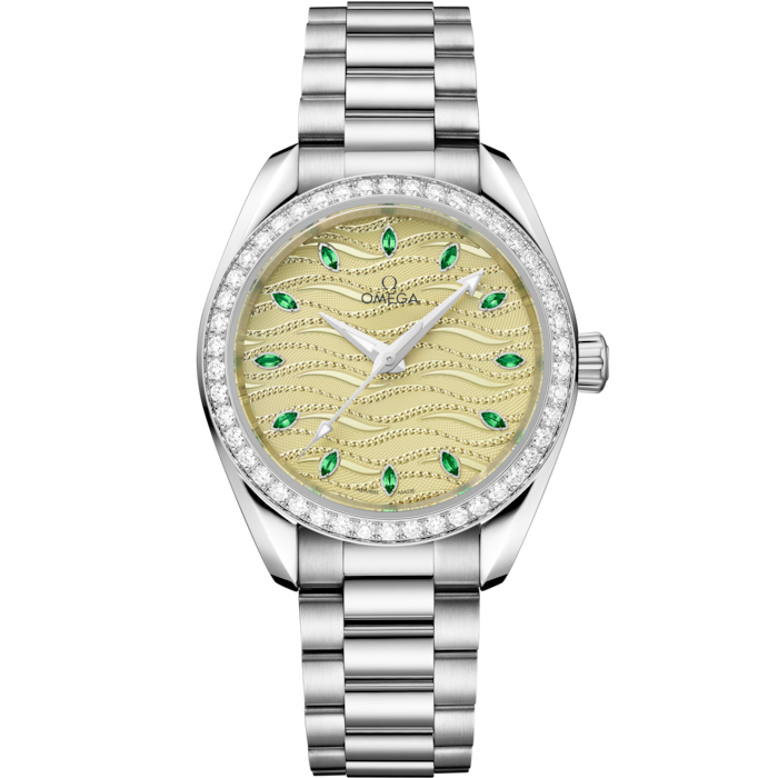 Omega Seamaster Aqua Terra 34mm Green Dial Canopus Gold 220.55.34.20.60.002 - WATCHXNYC
