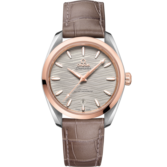Omega Seamaster Aqua Terra 38mm Grey Dial Steel & Sedna Gold 220.23.38.20.06.001 - WATCHXNYC