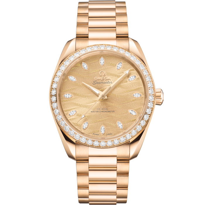 Omega Seamaster Aqua Terra 38mm Yellow Dial Moonshine Gold 220.55.38.20.99.002 - WATCHXNYC