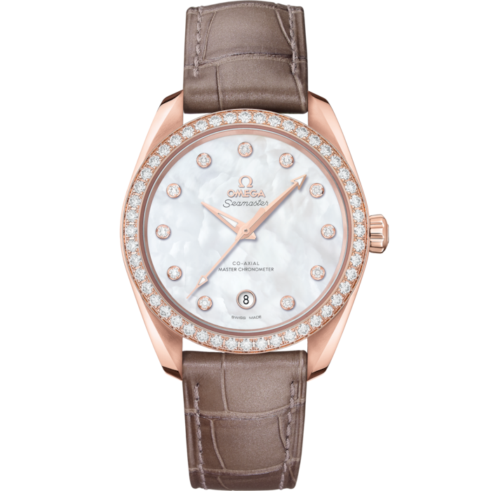 Omega Seamaster Aqua Terra 38mm White Dial Sedna Gold 220.58.38.20.55.001 - WATCHXNYC