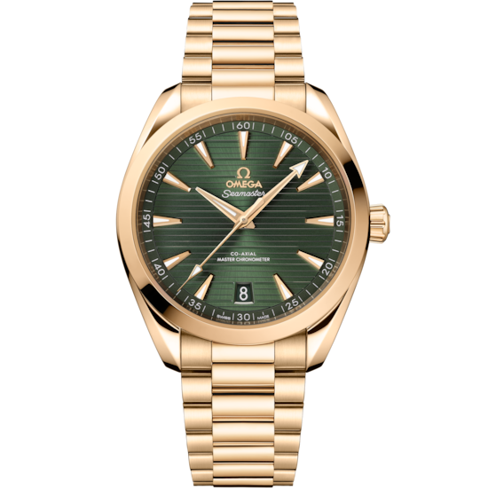 Omega Seamaster Aqua Terra 41mm Green Dial Moonshine Gold 220.52.41.21.10.001 - WATCHXNYC