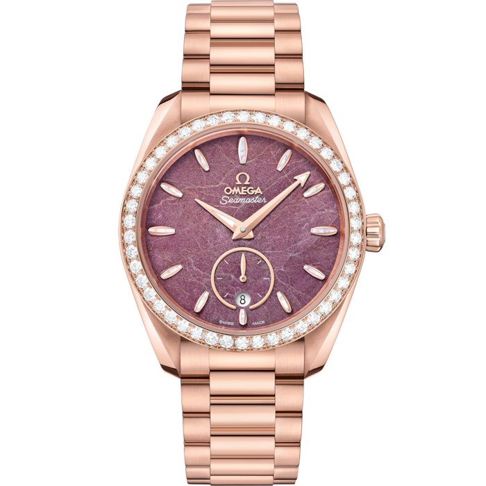 Omega Seamaster Aqua Terra 38mm Purple Dial Sedna Gold 220.55.38.20.99.001 - WATCHXNYC