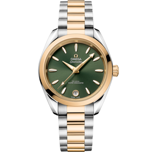 Omega Seamaster Aqua Terra Shades 34mm Green Dial Steel Moonshine Gold 220.20.34.20.10.002