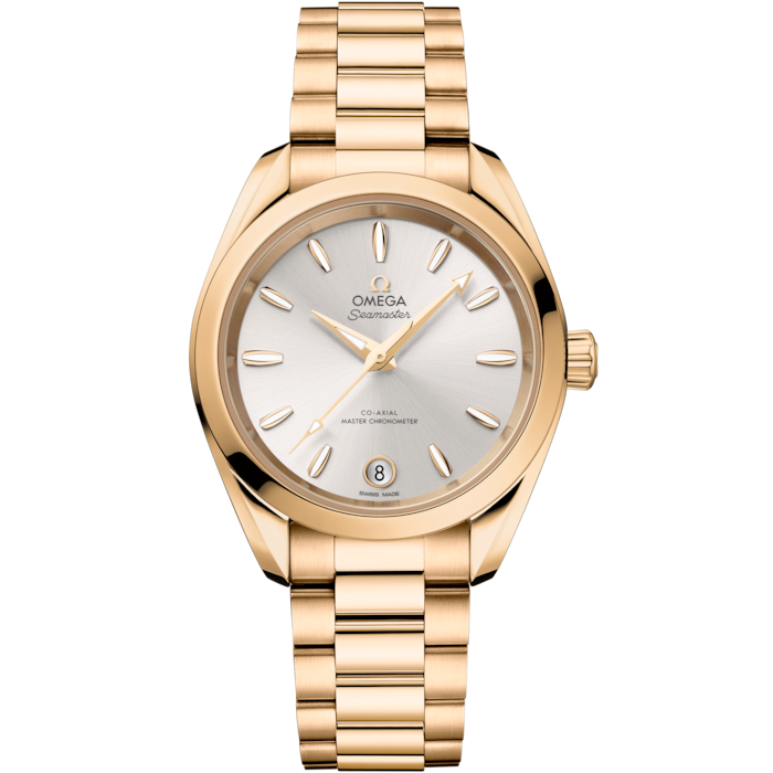 Omega Seamaster Aqua Terra Shades 34mm Silver Dial Moonshine Gold 220.50.34.20.02.001 - WATCHXNYC