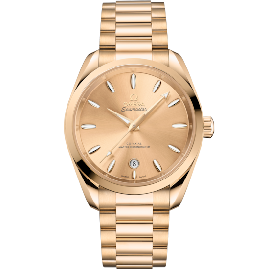 Omega Seamaster Aqua Terra Shades 38mm Yellow Dial Moonshine Gold 220.50.38.20.08.001 - WATCHXNYC