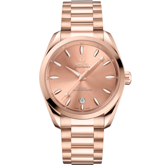 Omega Seamaster Aqua Terra Shades 38mm Pink Dial Sedna Gold 220.50.38.20.10.001 - WATCHXNYC