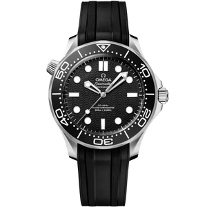 Omega Seamaster Diver 300M Black dial 42mm Steel rubber strap 210.32.42.20.01.003