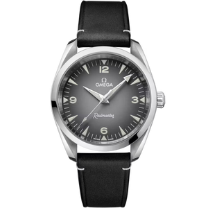 OMEGA Seamaster Railmaster 38mm Grey Dial Steel Black Leather strap 235.12.38.20.06.001