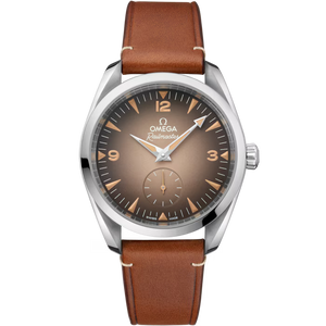 OMEGA Seamaster Railmaster 38mm Brown dial steel Leather strap 235.12.38.20.13.001