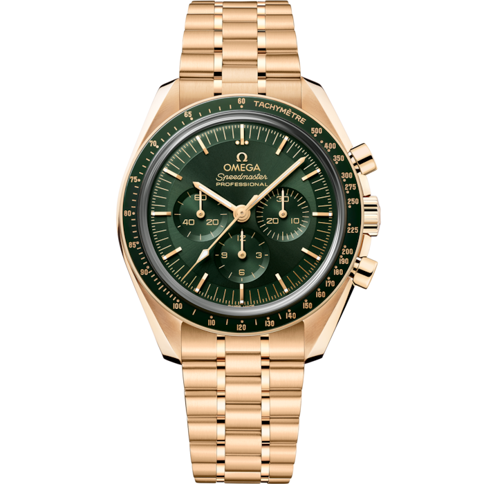 Omega  Speedmaster Moonwatch Professional  42mm Green Dial Moonshine Gold 310.60.42.50.10.001 - WATCHXNYC