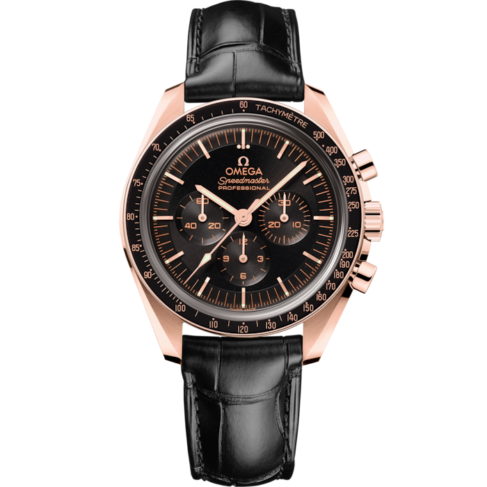 Omega Speedmaster Moonwatch Professional  42mm Black Dial Sedna Gold 310.63.42.50.01.001 - WATCHXNYC