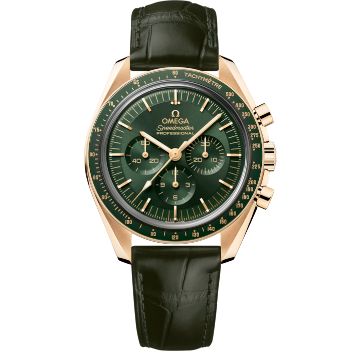 Omega  Speedmaster Moonwatch Professional  42mm Green Dial Moonshine Gold 310.63.42.50.10.001 - WATCHXNYC