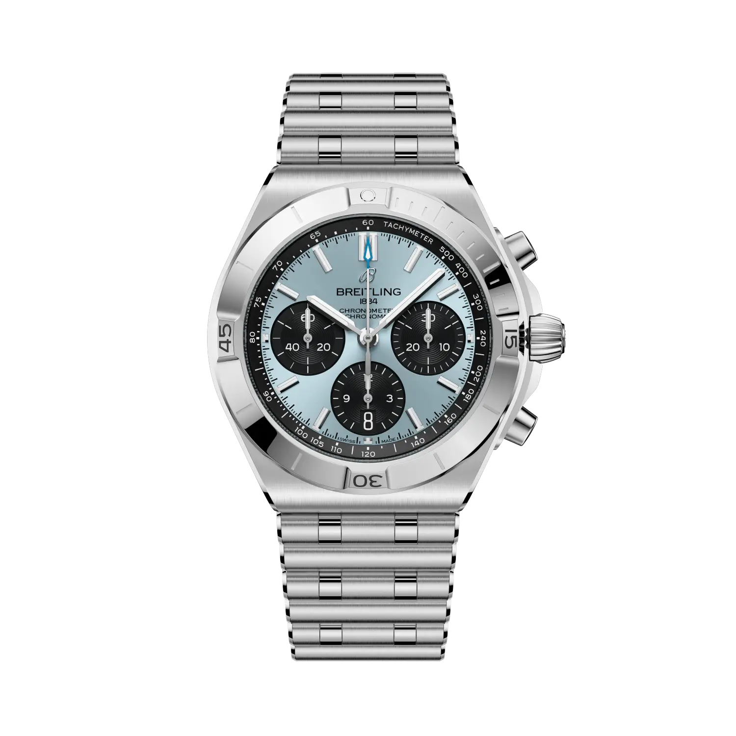 Breitling Chronomat B01 Chronograph 42mm Blue Dial Stainless steel &amp; platinum Bracelet PB0158101C1A1