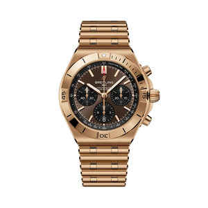 Breitling Chronomat B01 Chronograph 42mm Brown Dial 18k red gold bracelet RB0158101Q1R1