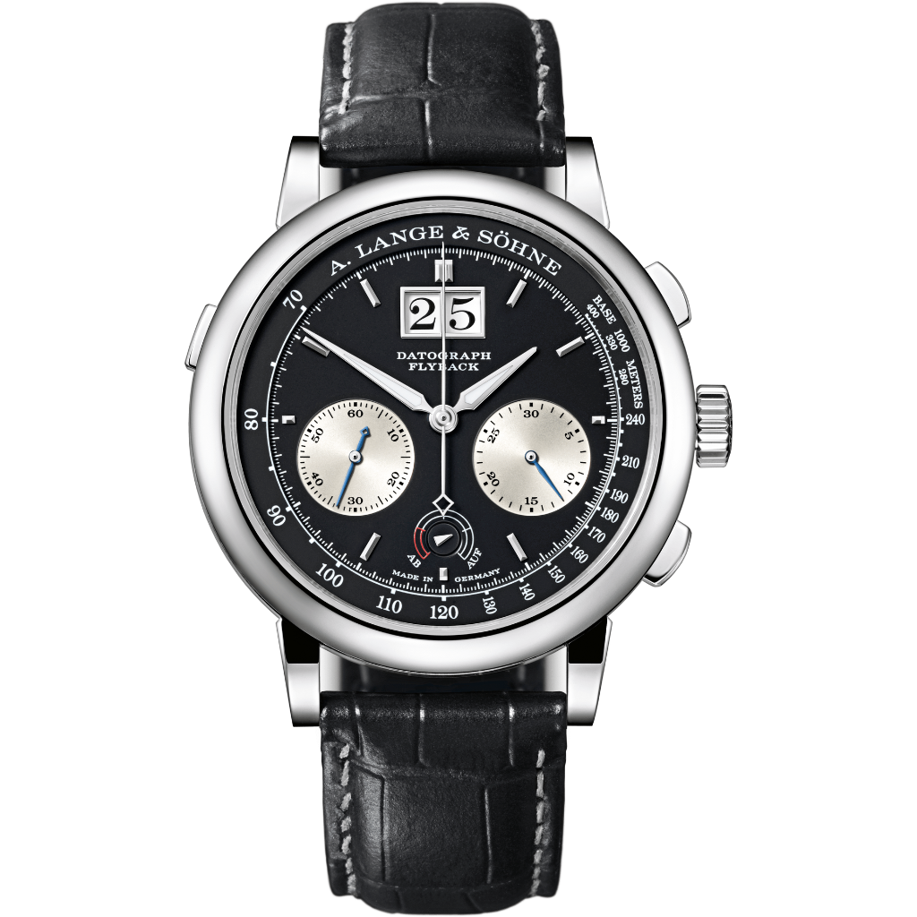 A. Lange &amp; Sohne DATOGRAPH UP/DOWN 41 mm Black Dial 950 Platinum   Leather Strap 405.035 / LSLS4052AD - WATCHXNYC