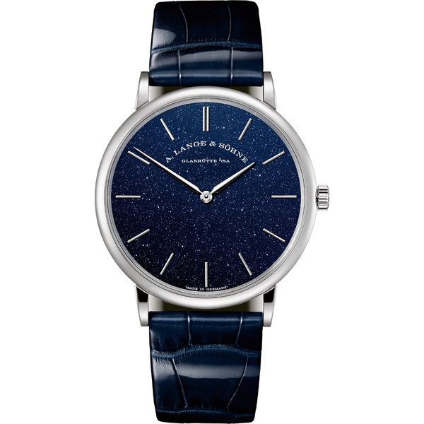 A. Lange & Sohne SAXONIA THIN 39 mm Blue Dial 18-Carat White Gold