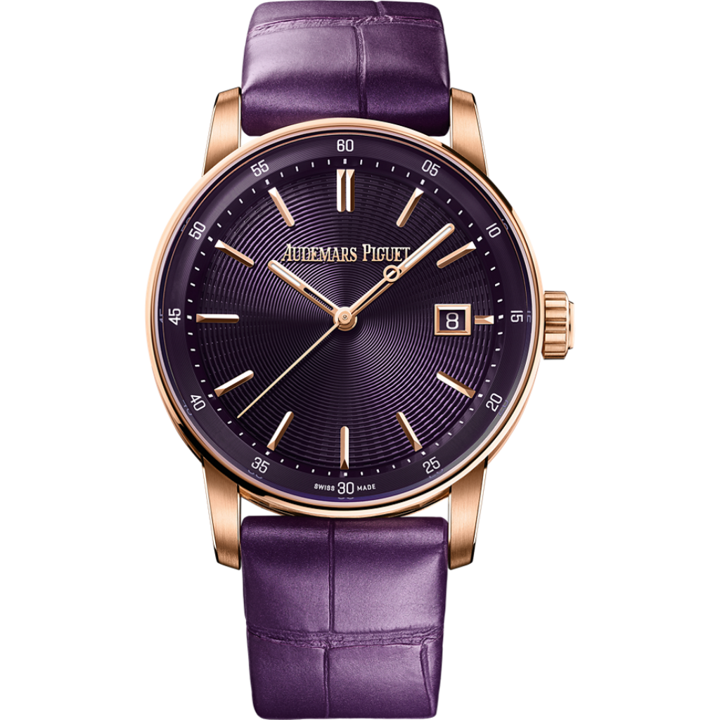 Audemars Piguet Code 11.59 by Audemars Piguet Selfwinding 38 mm Purple  Dial 18-Carat Pink Gold   Strap 77410OR.OO.A623CR.01 - WATCHXNYC