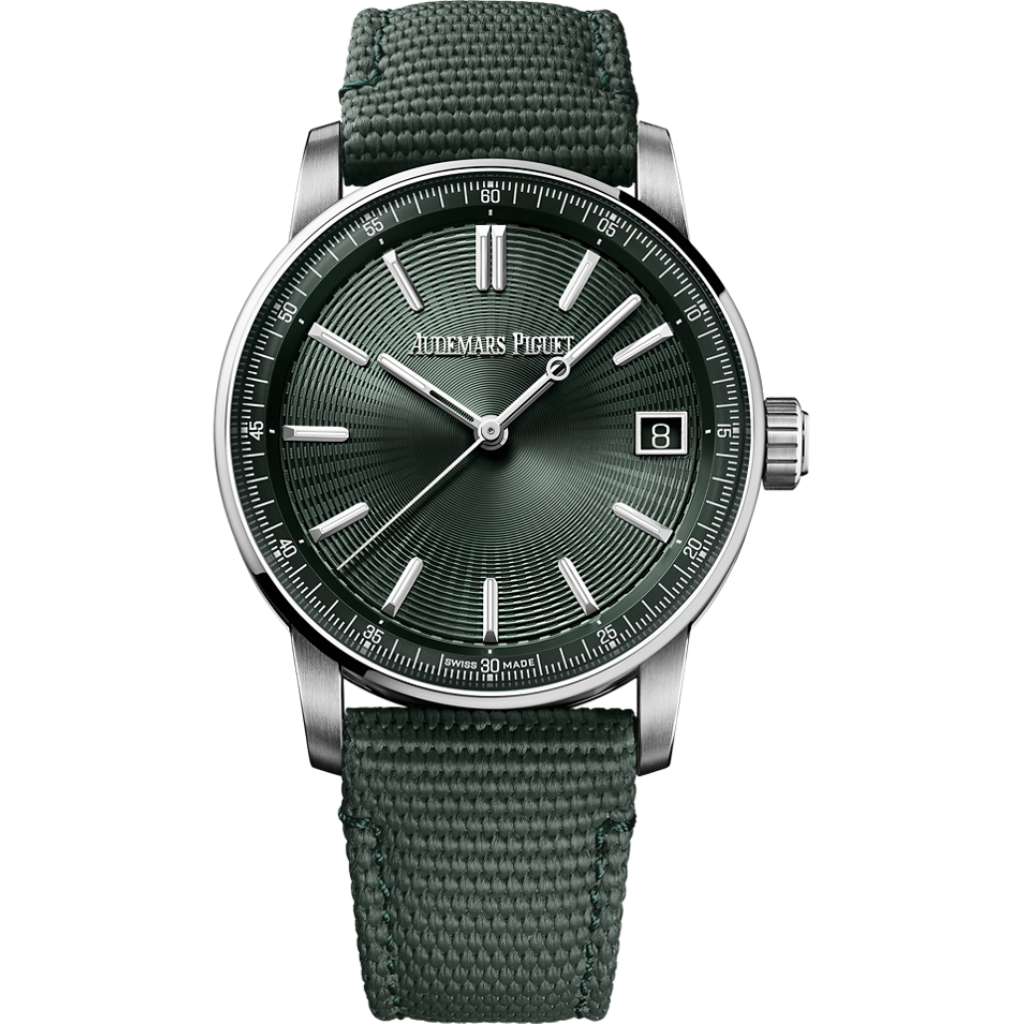 Audemars Piguet Code 11.59 by Audemars Piguet Selfwinding 41 mm Green  Dial Stainless Steel Rubber-Coated Strap  15210ST.OO.A056KB.01 - WATCHXNYC