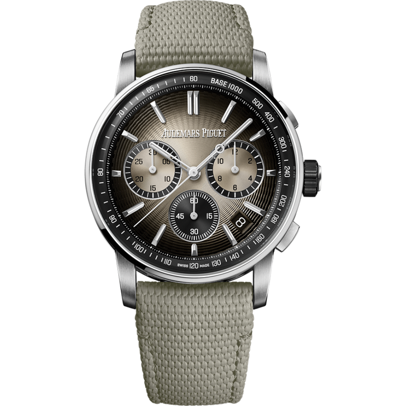 Audemars Piguet Code 11.59 de Audemars Piguet Cronógrafo automático de 41 mm Esfera beige Correa de caucho con revestimiento de cerámica negra 26393QT.OO.A064KB.01 