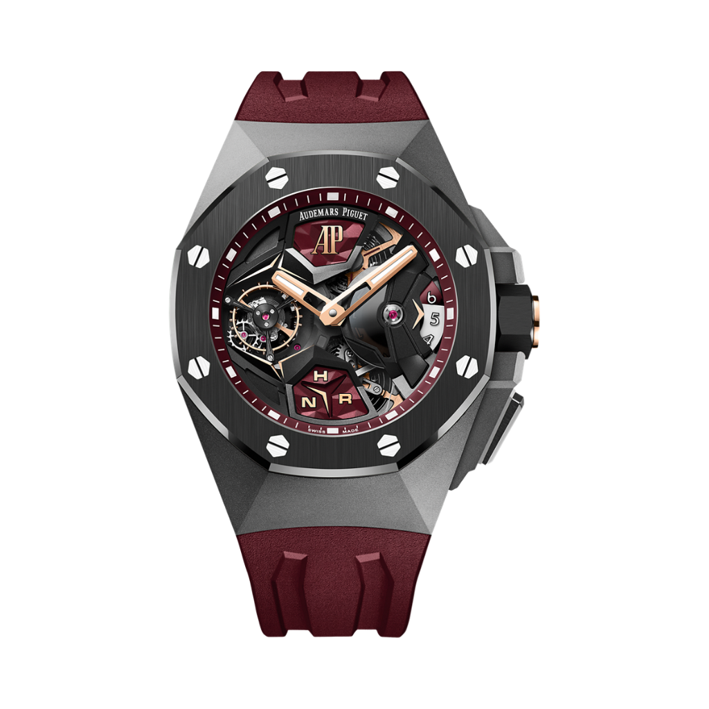 Audemars Piguet Royal Oak Concept Flying Tourbillon GMT 44 mm Transparent Dial Titanium Rubber Strap 26589IO.OO.D500CA.01 - WATCHXNYC