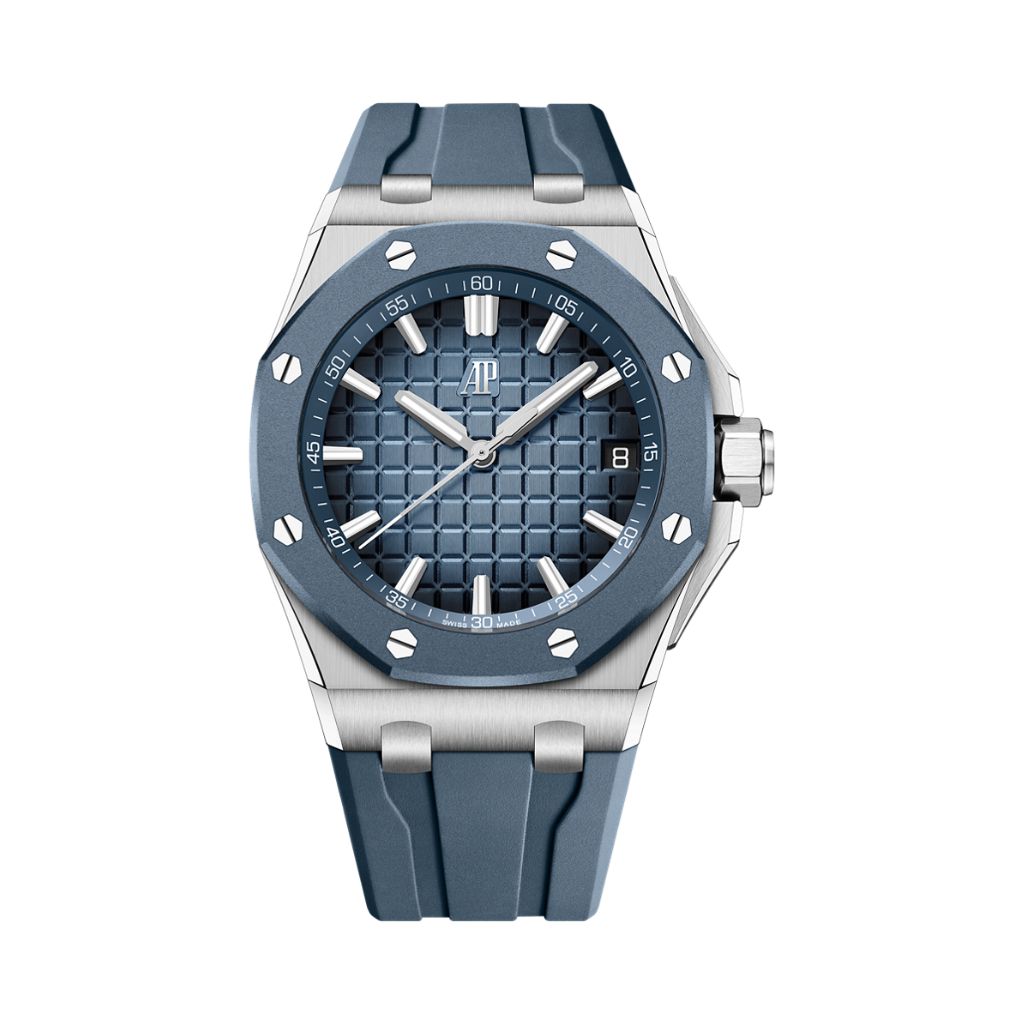 Audemars Piguet Royal Oak Offshore Selfwinding 43 mm Blue Dial Stainless Steel Rubber Strap 15605SK.OO.A350CA.01 - WATCHXNYC