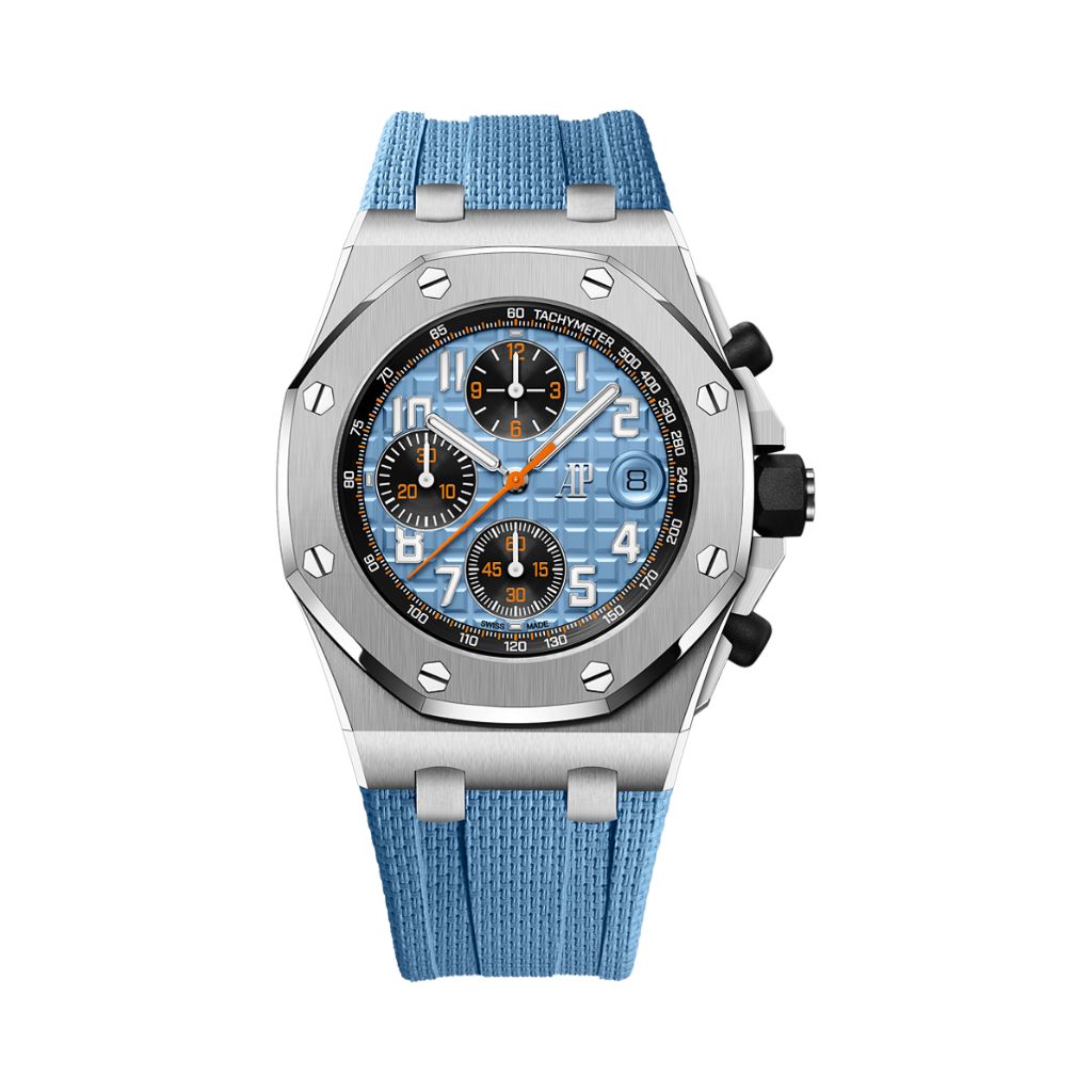 Audemars Piguet Royal Oak Offshore Selfwinding Chronograph 42 mm Blue Dial Stainless Steel Rubber Strap 26238ST.OO.A340CA.01 - WATCHXNYC