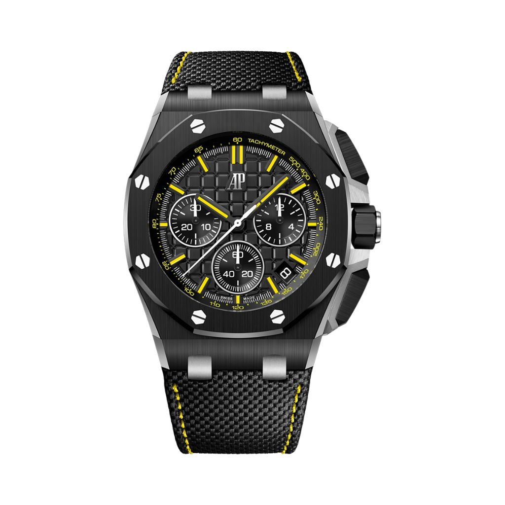 Audemars Piguet Royal Oak Offshore Selfwinding Chronograph 43 mm Black Dial Ceramic   Strap 26420CE.OO.A005VE.01 - WATCHXNYC
