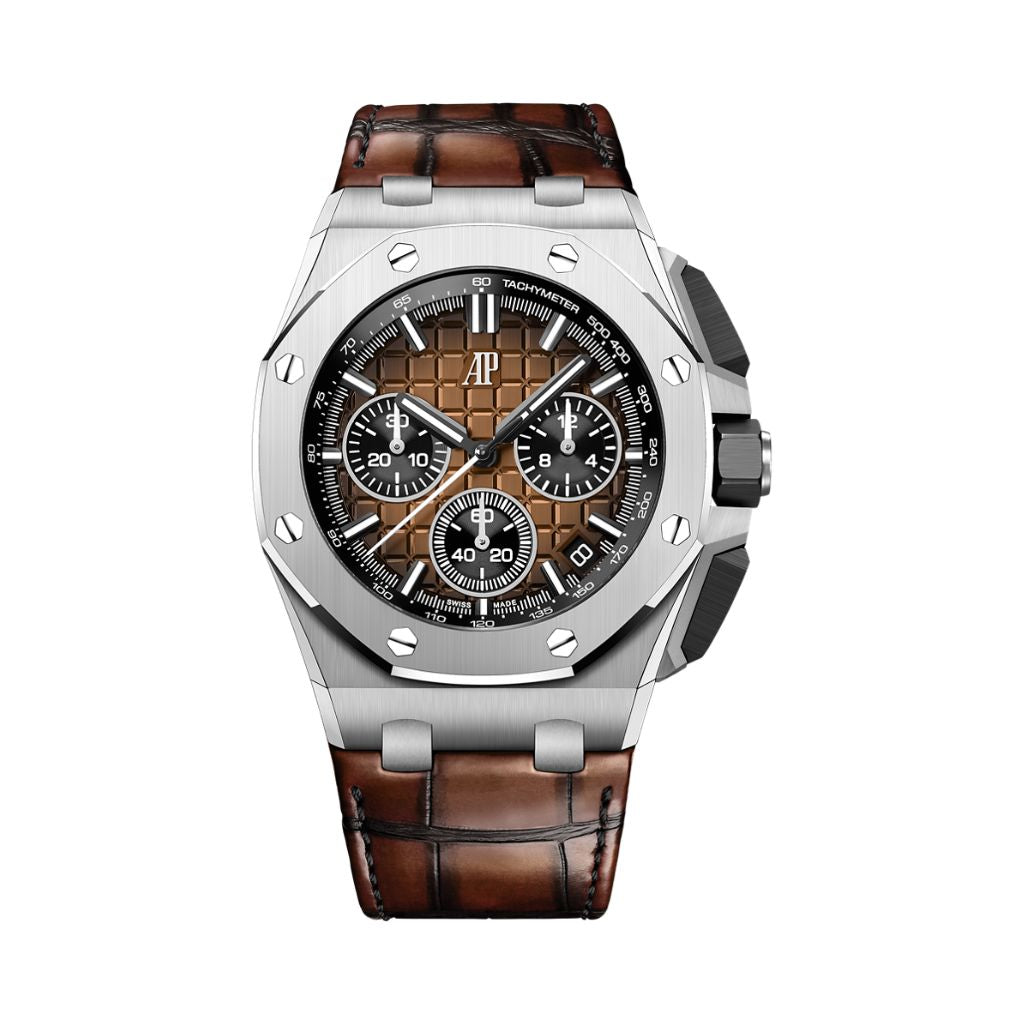Audemars Piguet Royal Oak Offshore Selfwinding Chronograph 43 mm Bronze Dial Stainless Steel   Strap 26420ST.OO.A828CR.01 - WATCHXNYC