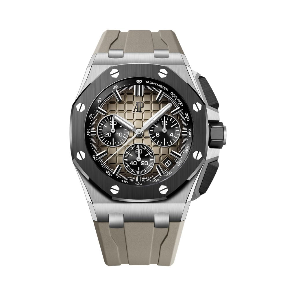 Audemars Piguet Royal Oak Offshore Selfwinding Chronograph 43 mm Brown Dial Stainless Steel Rubber Strap 26420SO.OO.A600CA.01 - WATCHXNYC