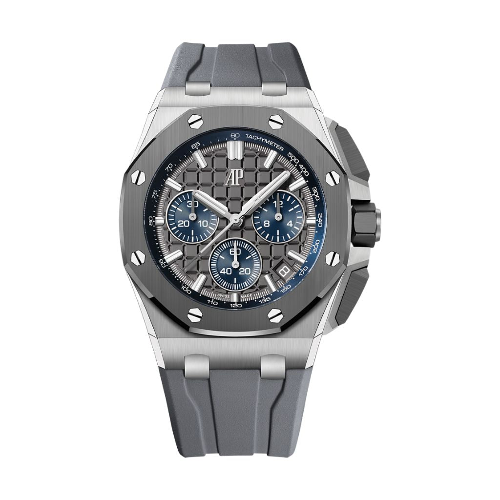 Audemars Piguet Royal Oak Offshore Selfwinding Chronograph 43 mm Grey Dial Titanium Rubber Strap 26420IO.OO.A009CA.01 - WATCHXNYC
