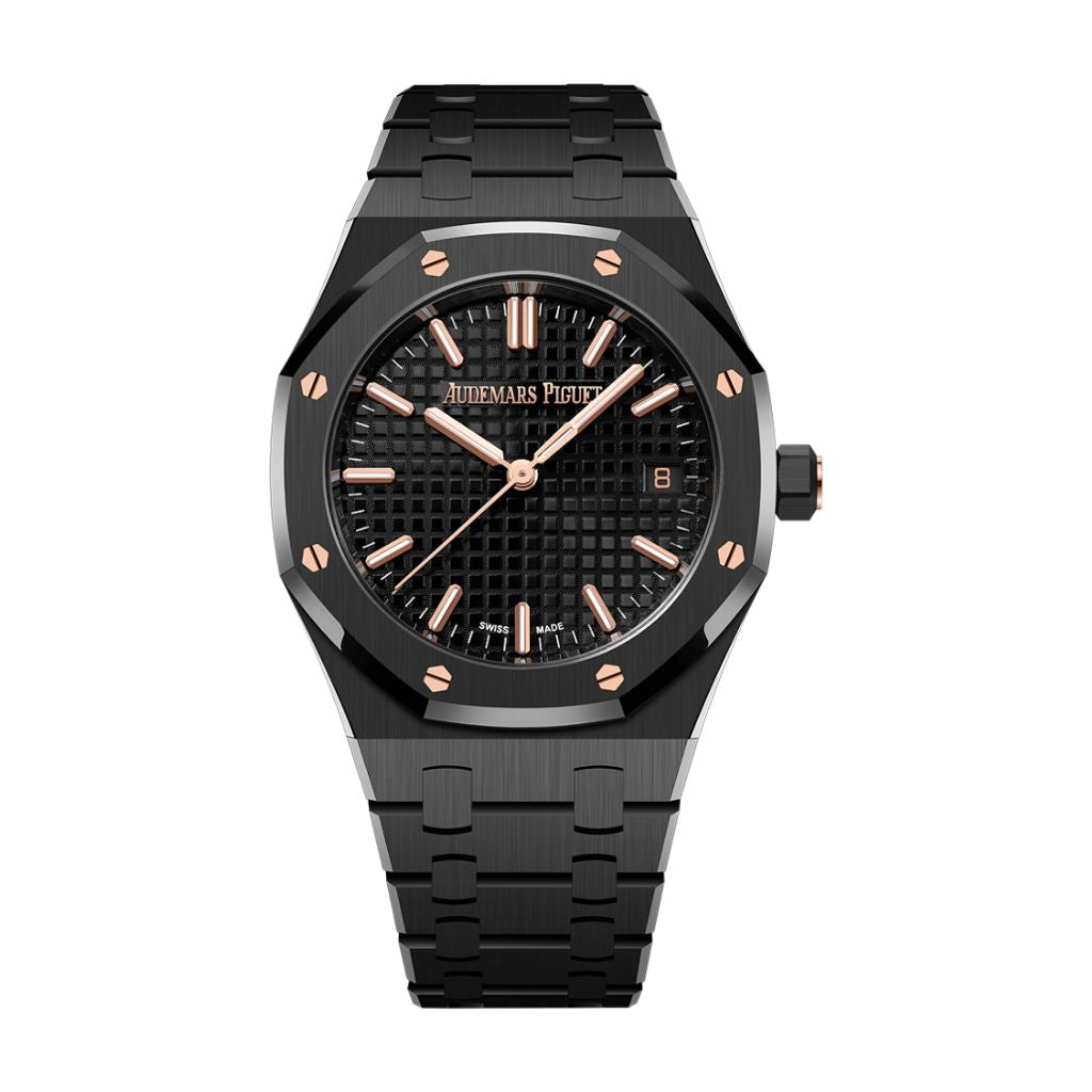 Audemars Piguet Royal Oak Selfwinding 34 mm Black Dial Ceramic Bracelet 77350CE.OO.1266CE.03.A - WATCHXNYC