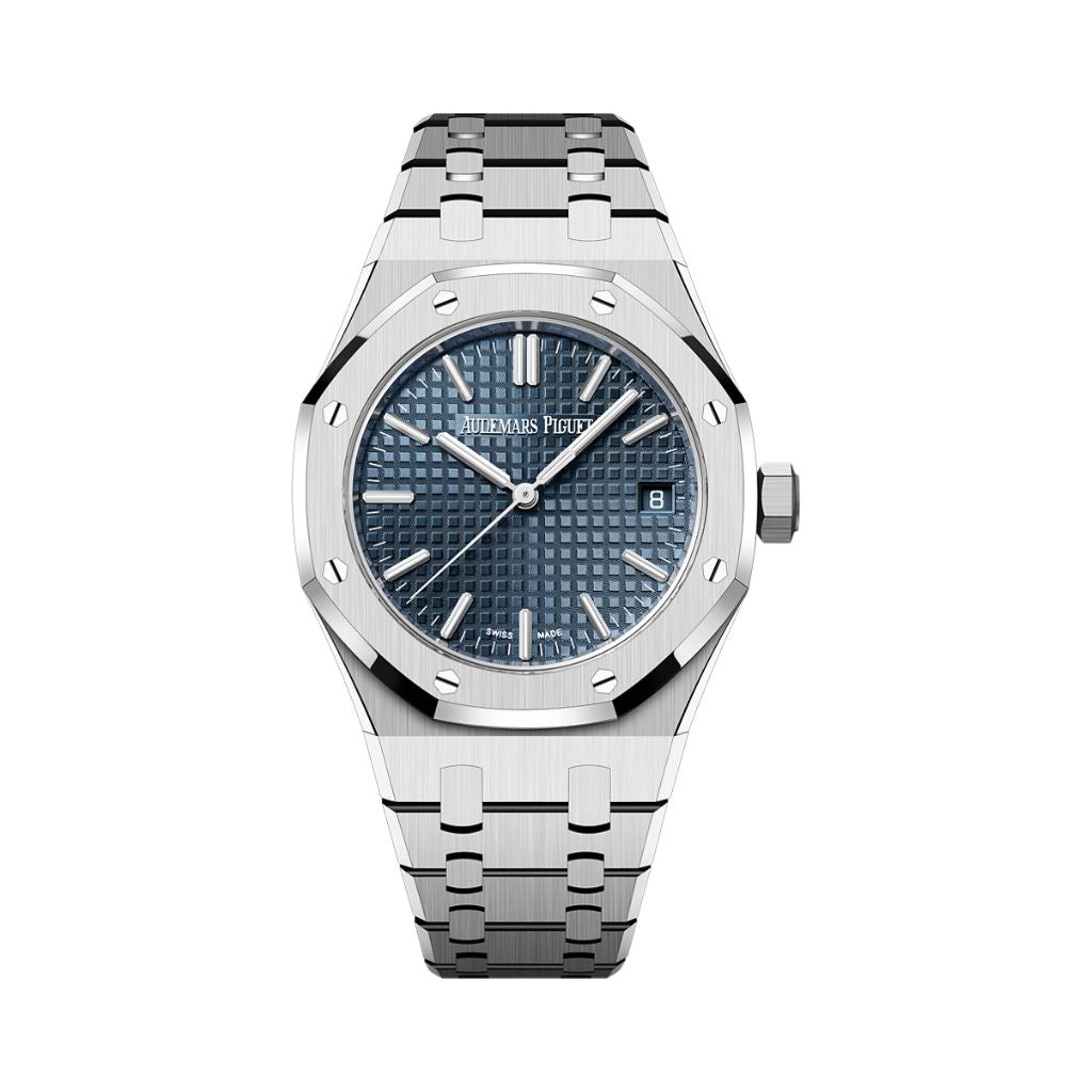 Audemars Piguet Royal Oak Selfwinding 37 mm Blue  Dial Stainless Steel Bracelet 15550ST.OO.1356ST.06 - WATCHXNYC