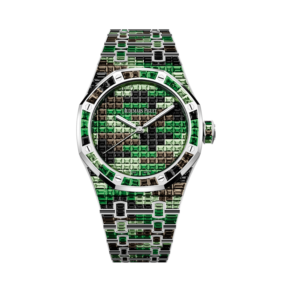 Audemars Piguet Royal Oak Selfwinding 41 mm Diamond Paved Dial 18-Carat White Gold Bracelet 15514BC.YY.1284BC.02 - WATCHXNYC