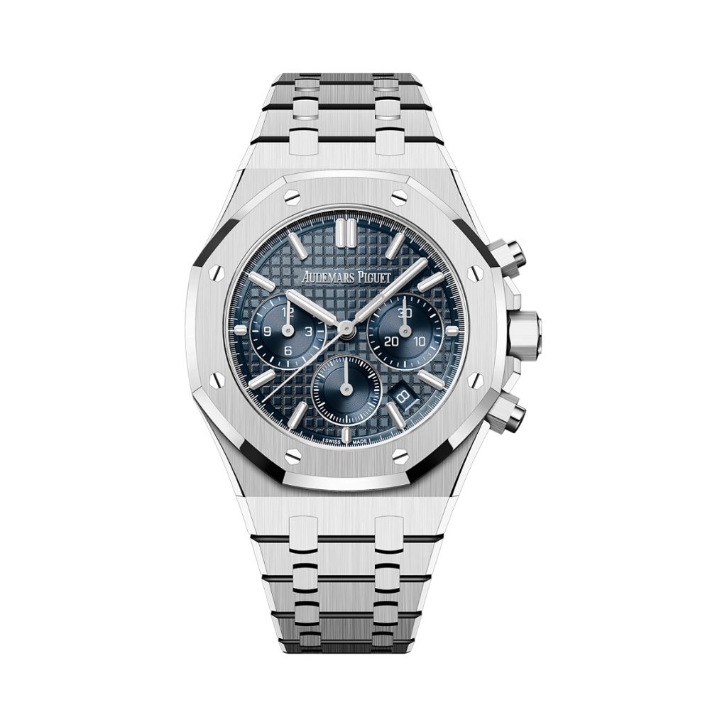 Audemars Piguet Royal Oak Selfwinding Chronograph 38 mm Blue  Dial Stainless Steel Bracelet 26715ST.OO.1356ST.01 - WATCHXNYC