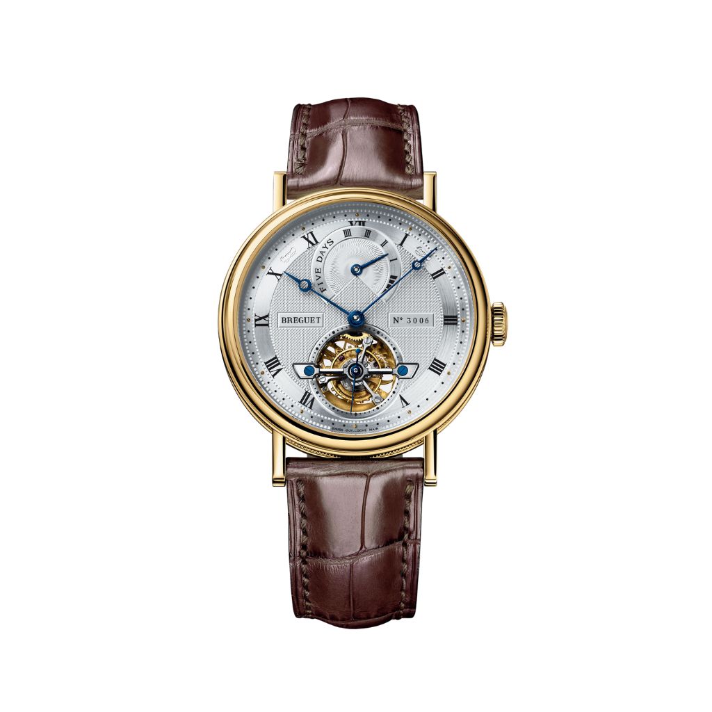Breguet Classique 39 mm Silver Dial 18k Yellow Gold Brown Leather Strap 5317BA/12/9V6 - WATCHXNYC