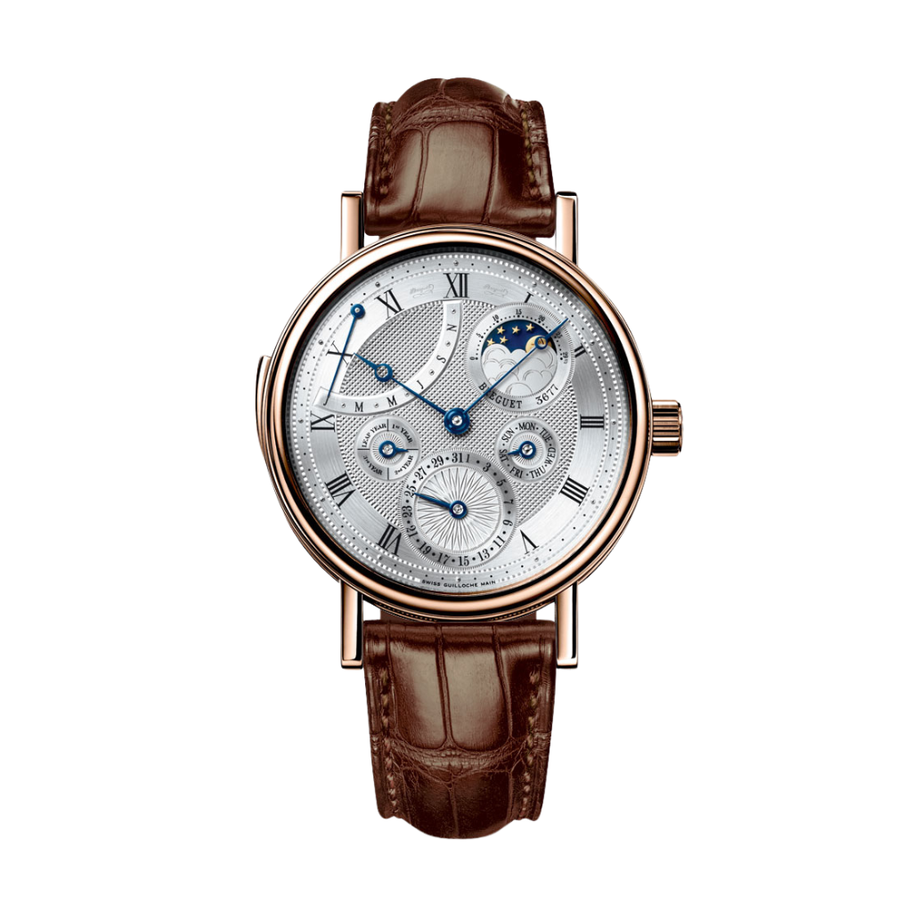 Breguet Classique 40 mm Silver Dial 18k Rose Gold Brown Leather Strap 5447BR/1E/9V6 - WATCHXNYC