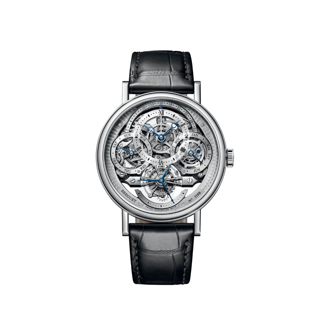 Breguet Classique 41 mm Silver Dial Platinum Black Leather Strap 3795PT/1E/9WU - WATCHXNYC