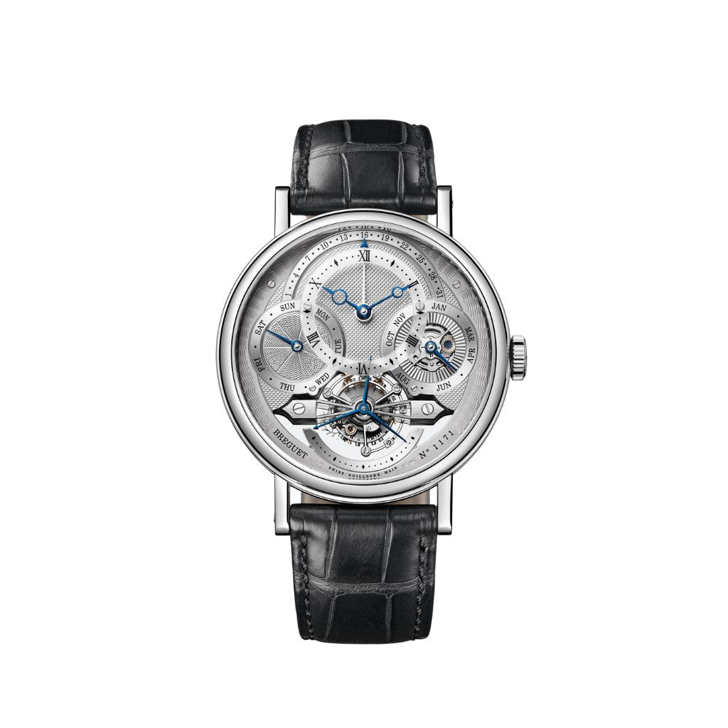 Breguet Classique 41 mm Silver Dial Platinum Black Leather Strap 3797PT/1E/9WU - WATCHXNYC