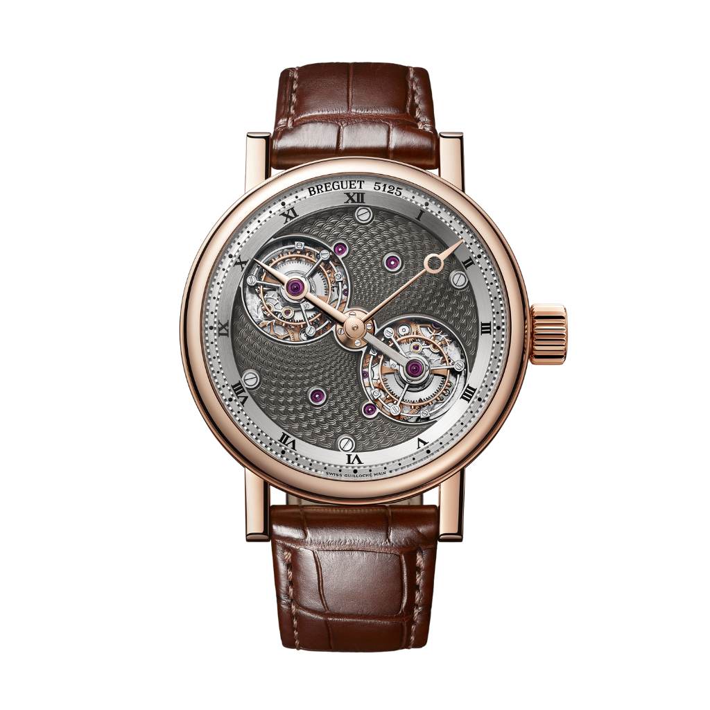 Breguet Classique 44 mm Dark Grey Dial 18k Rose Gold Brown Leather Strap 5347BR/2A/9ZU - WATCHXNYC