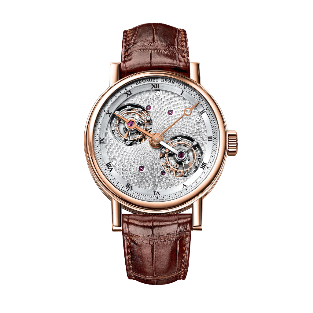 Breguet Classique 44 mm Silver Dial 18k Rose Gold Brown Leather Strap 5347BR/11/9ZU - WATCHXNYC
