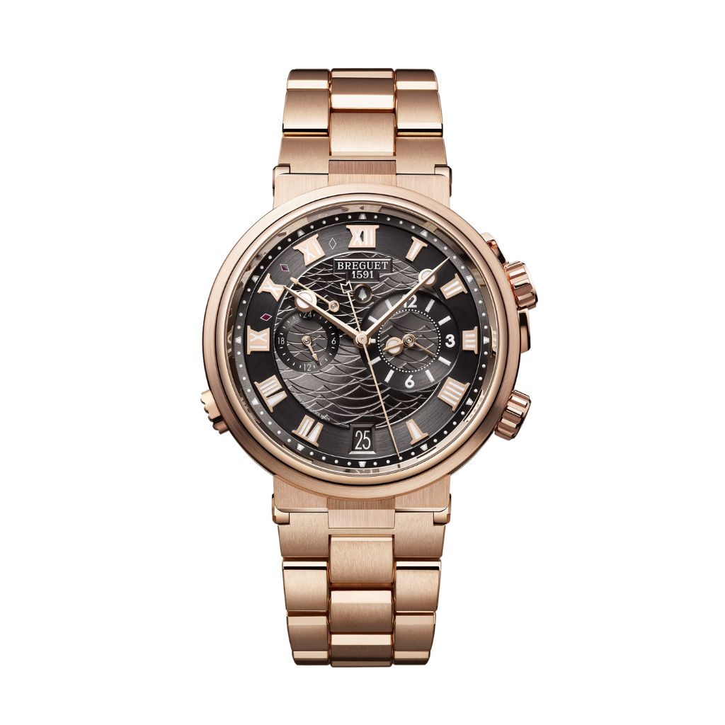 Breguet Marine 40 mm Black Dial 18k Rose Gold Bracelet 5547BR/G3/RZ0 - WATCHXNYC
