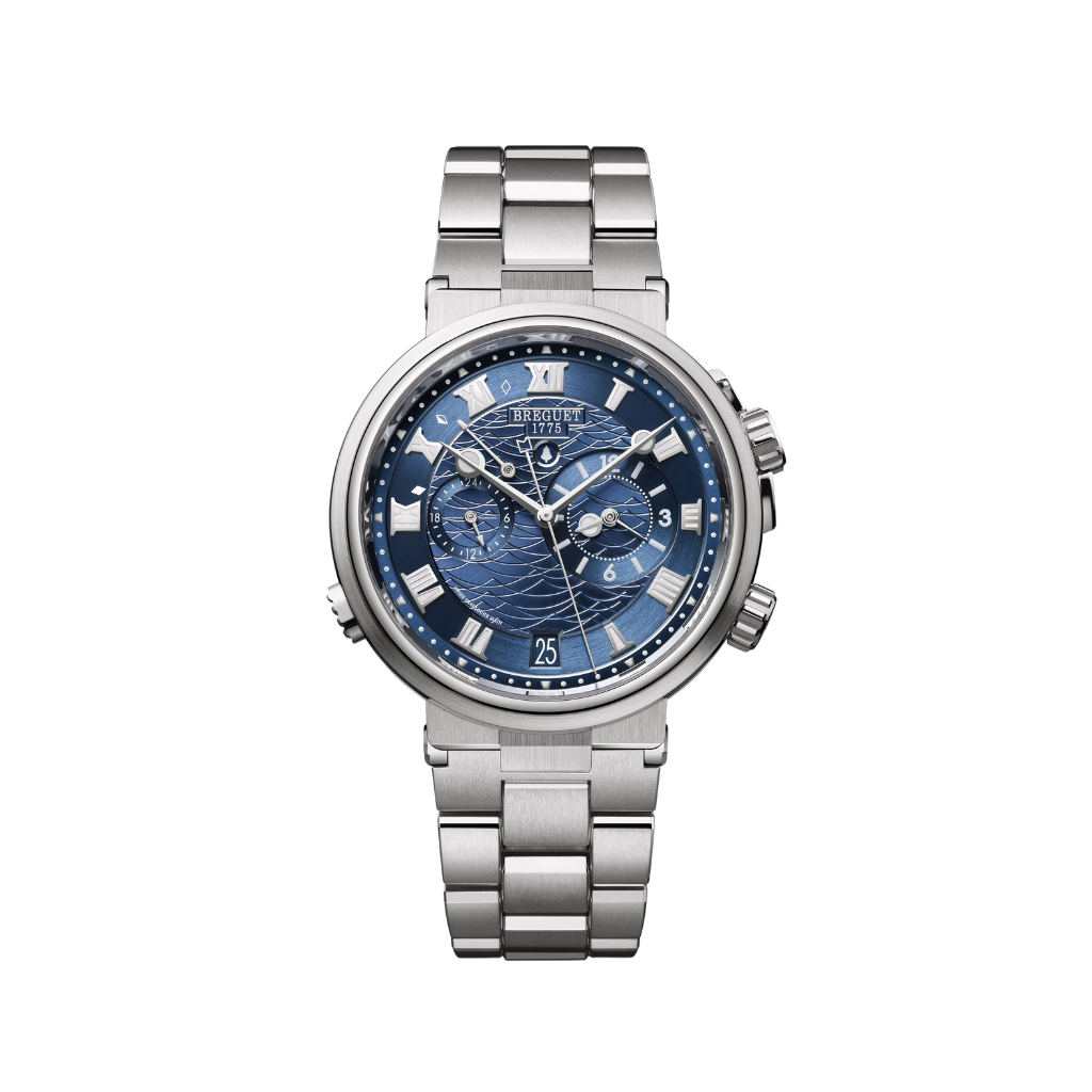 Breguet Marine 40 mm Blue Dial White Gold Bracelet 5547BB/Y2/BZ0 - WATCHXNYC