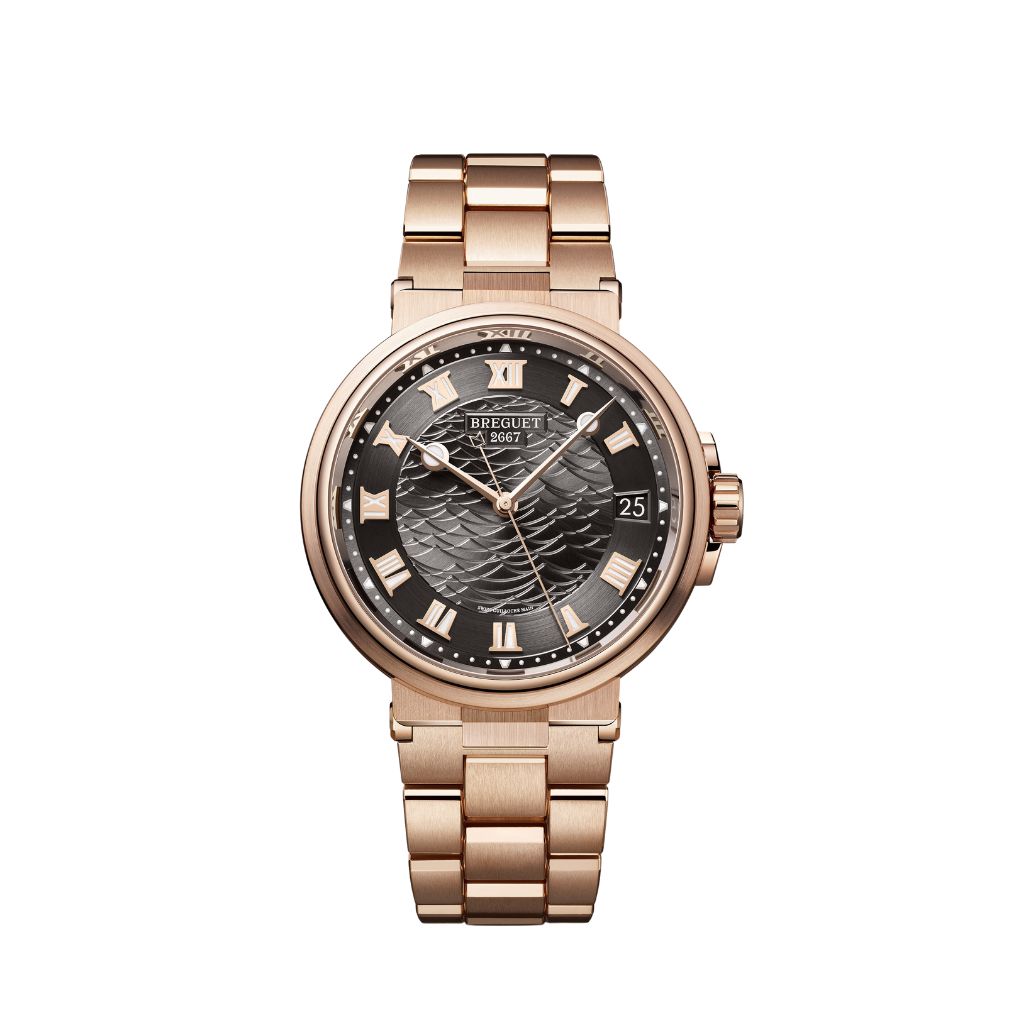 Breguet Marine 40 mm Dark Grey Dial 18k Rose Gold Bracelet 5517BR/G3/RZ0 - WATCHXNYC